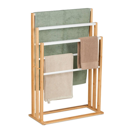 Towel rack in bamboo 6 bars