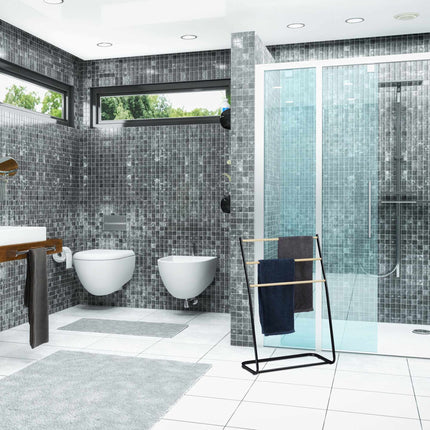 Towel rail standing metal
