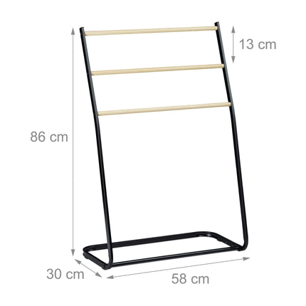 Towel rail standing metal