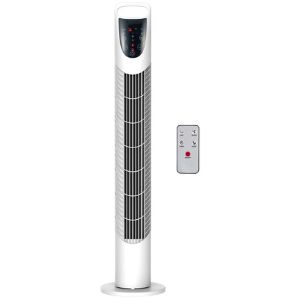Turmventilator, 3 Modi, leiser Betrieb, Timer, Fernbedienung, Weiß
