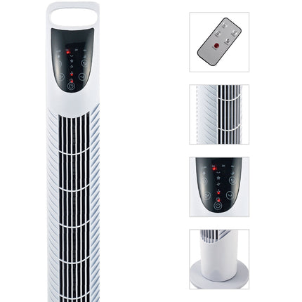 Turmventilator, 3 Modi, leiser Betrieb, Timer, Fernbedienung, Weiß