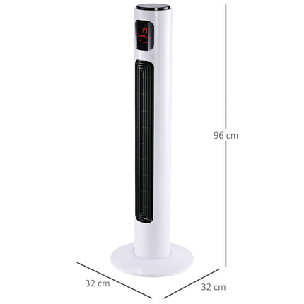 Oszillierender Turmventilator, 96 cm hoch, 3 Stufen, 45W Leistung