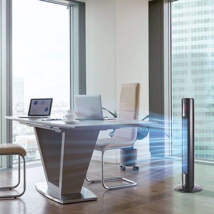 Tower Fan, Black, Remote Control, 3 Speeds, 70 Oscillation