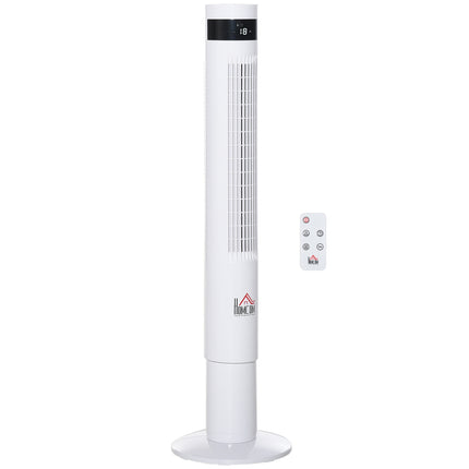 Sloupový ventilátor s dálkovým ovladačem, 85° oscilace, 3 rychlosti, bílá