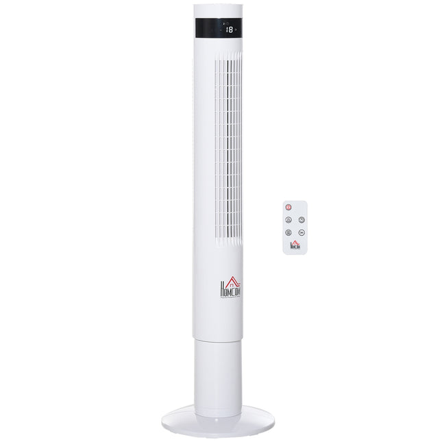 Turmventilator mit Fernbedienung, 85° Oszillation, 3 Geschwindigkeitsstufen, weiß