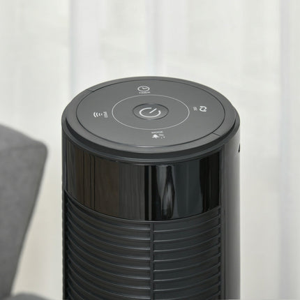 Turmventilator mit Fernbedienung, 70° Oszillation, Timer, schwarz