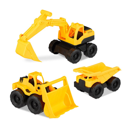 Spielzeug-Baufahrzeug 3er Set
