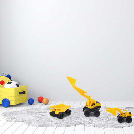 Spielzeug-Baufahrzeug 3er Set