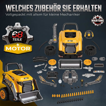 Toy Excavator Repair Set with Lights & Sound, 68 Pieces