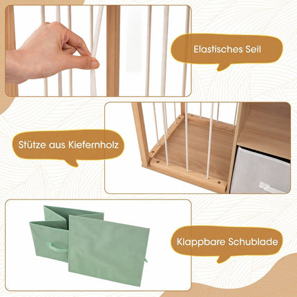 Toy Storage Organizer with Shelves and Fabric Drawers