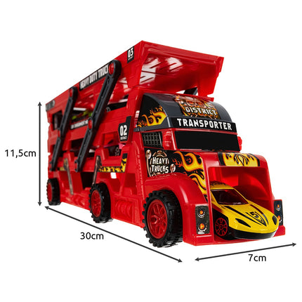 Spielzeug-Truck-Set mit 6 Autos und Abschussrampe