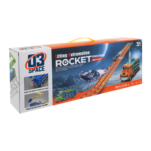 Spielzeug-LKW mit Rutsche und 6 Metallautos-Set