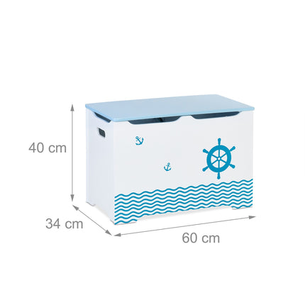 Toy chest in nautical design