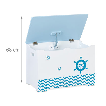 Toy chest in nautical design