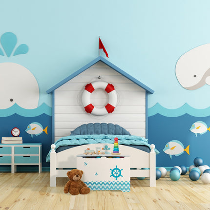 Toy chest in nautical design