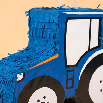 Traktor-Piñata-Set – Inklusive Schlagstock und Augenbindenmaske