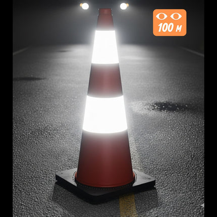 Dopravní kužel 75 cm – odolný, reflexní pruhy