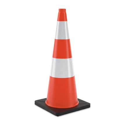 Traffic Cone 90 cm, Heavy-Duty, Reflective Stripes