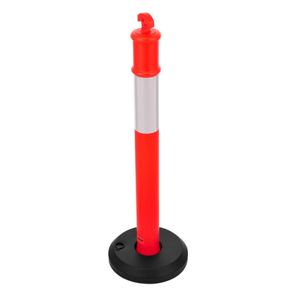 Traffic Delineator Posts, 2 Pack, 1140mm, Reflective, Fillable Base