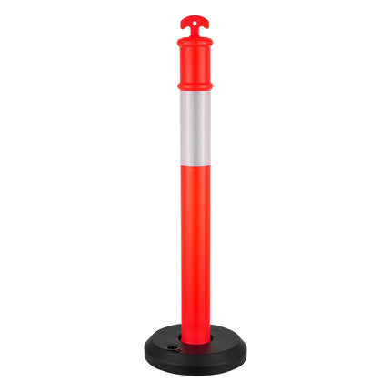 Traffic Delineator Posts, 2 Pack, 1140mm, Reflective, Fillable Base