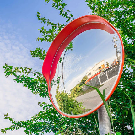 Traffic mirror 60 cm red