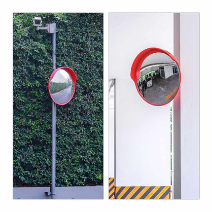 Traffic mirror 60 cm red