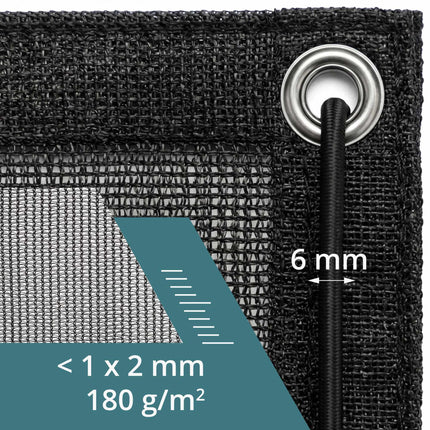 Trailer Cargo Net, Fine-Mesh, 2 x 3.5 m, Black
