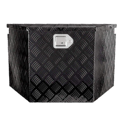 Trailer Tongue Tool Box, Aluminum Diamond Plate, 39 x 16.5 x 12 in