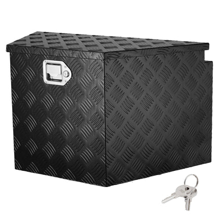 Trailer Tongue Tool Box, Aluminum Diamond Plate, 39 x 16.5 x 12 in
