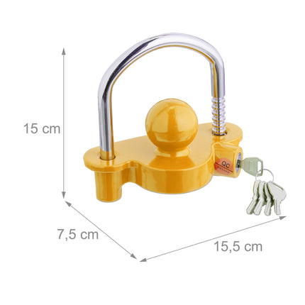 Trailer lock with 5 keys
