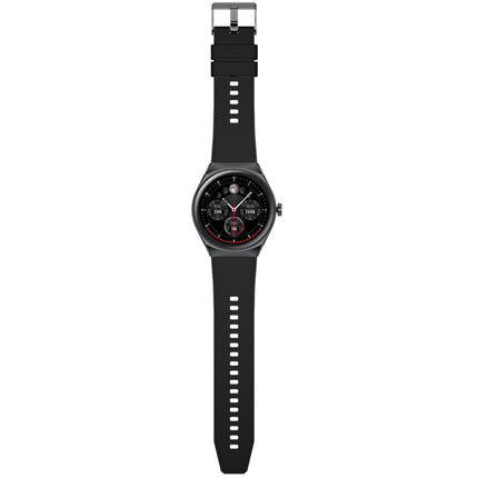 Trainerhalo Smartwatch mit rundem Zifferblatt Schwarz