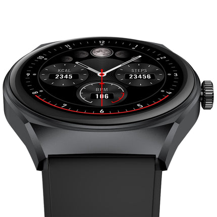 Trainerhalo Smartwatch mit rundem Zifferblatt Schwarz