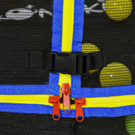 Kindertrampolin mit Sicherheitsnetz & Basketballkorb, 140 cm