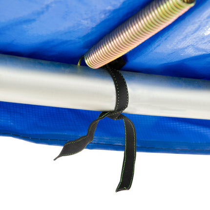Trampoline safety net with edge protection, fits 8-15 feet