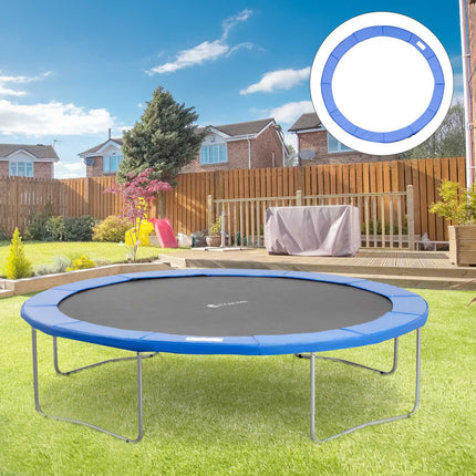 Trampoline safety net with edge protection, fits 8-15 feet