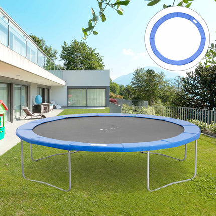 Trampoline safety net with edge protection, fits 8-15 feet