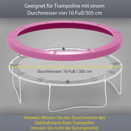 Trampolin Randabdeckung, wasserdicht, reißfest, Ø305 cm, Rosa