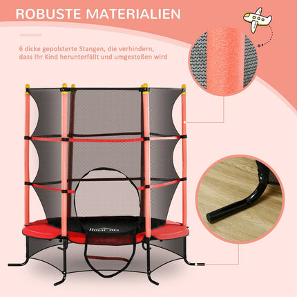 Mini-Gartentrampolin mit Sicherheitsnetz, Ø163 cm, bis zu 50 kg