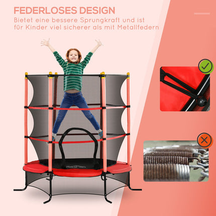 Mini-Gartentrampolin mit Sicherheitsnetz, Ø163 cm, bis zu 50 kg