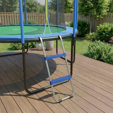 Trampoline Ladder 2 Steps, 150 kg Capacity, Blue
