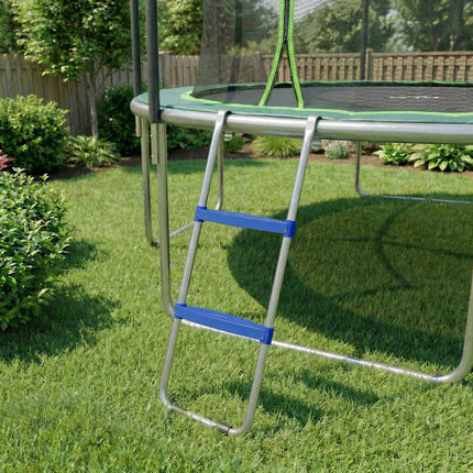 Trampoline Ladder 2 Steps, 150 kg Capacity, Blue