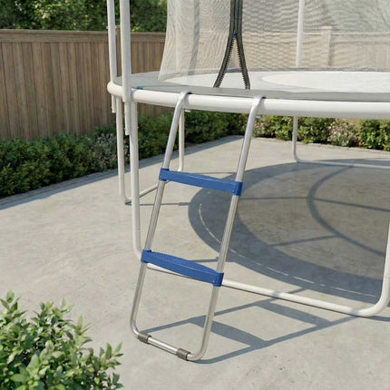 Trampoline Ladder 2 Steps, 150 kg Capacity, Blue
