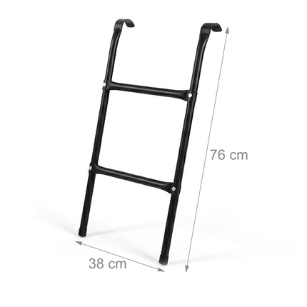 Trampolinleiter, schwarzer Stahl, Einhak-Design