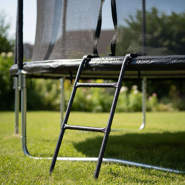 Trampolinleiter, schwarzer Stahl, Einhak-Design
