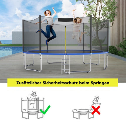 Trampolin Sicherheitsnetz für 366 cm Rundrahmen mit Reißverschluss