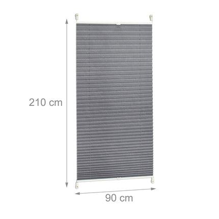 Transluzente graue Faltstores – ohne Bohren, Polyester
