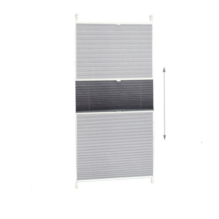 Transluzente graue Faltstores – ohne Bohren, Polyester
