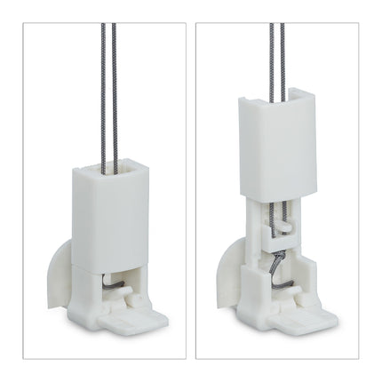 Transluzente graue Faltstores – ohne Bohren, Polyester