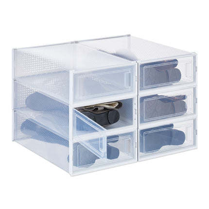 Transparente Stiefelaufbewahrungsboxen, 6er-Set