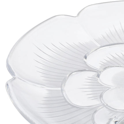 Transparente Tortenplatte mit Blumendesign